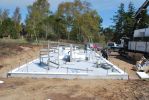 Casted foundation on site
